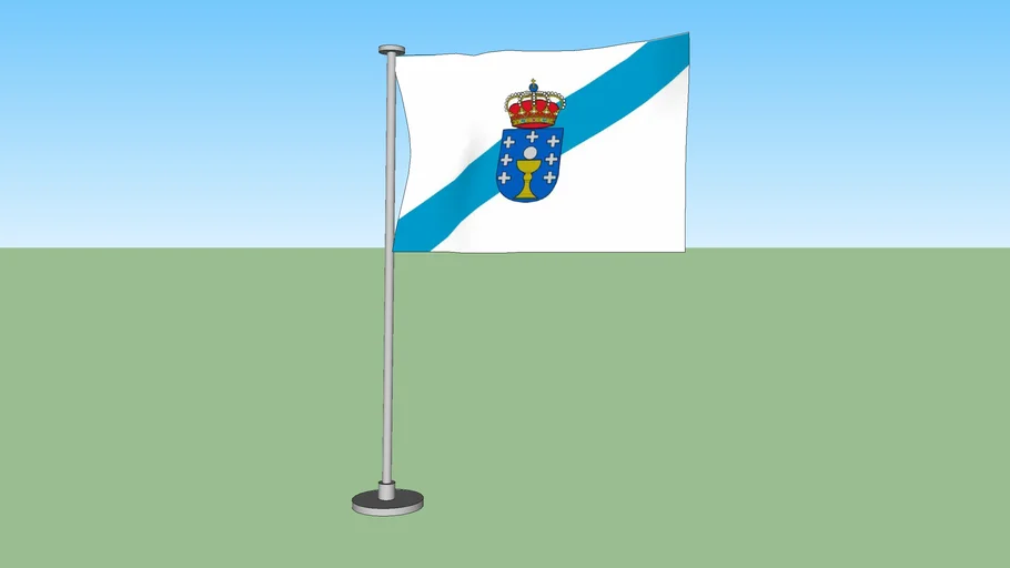 Galician Flag V-Ray 3.6 Ready