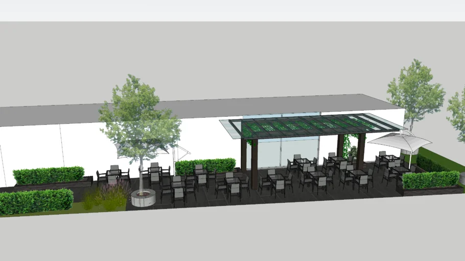 Restaurant Terrace with Pergola