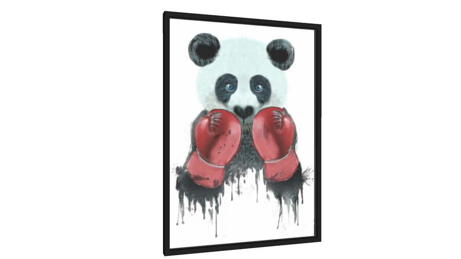 Quadro Boxing Panda - Galeria9, por Vitor Silveira