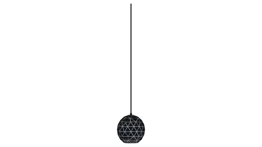 60152 Pendant Lamp Triangle Black 30cm