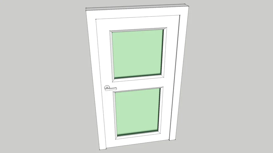 Very+Simple+Elegant+Door+With+2+Windows | 3D Warehouse