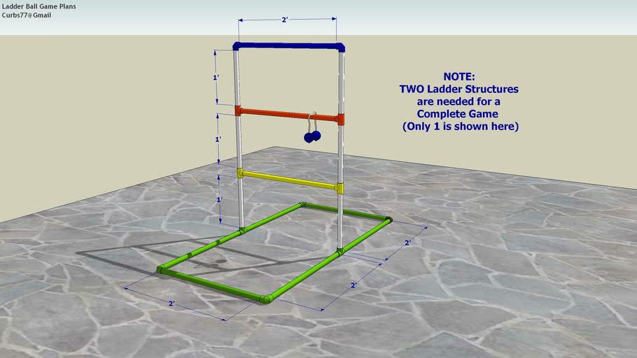 Ladder Ball Game Plans 3D Warehouse