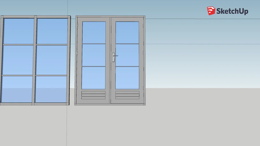 Windows and double door