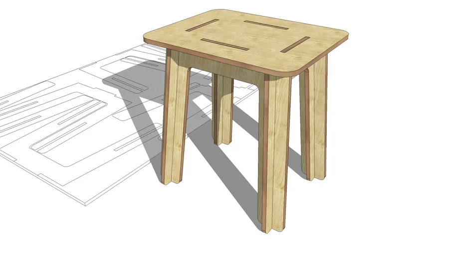 Flat cheap pack stool