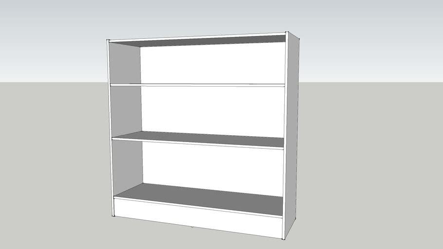 3 x 3 Melamine Bookcase 3D Warehouse