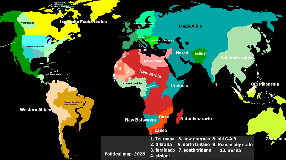 Pavimentazione Assolutamente di post war new world map Cena per cento