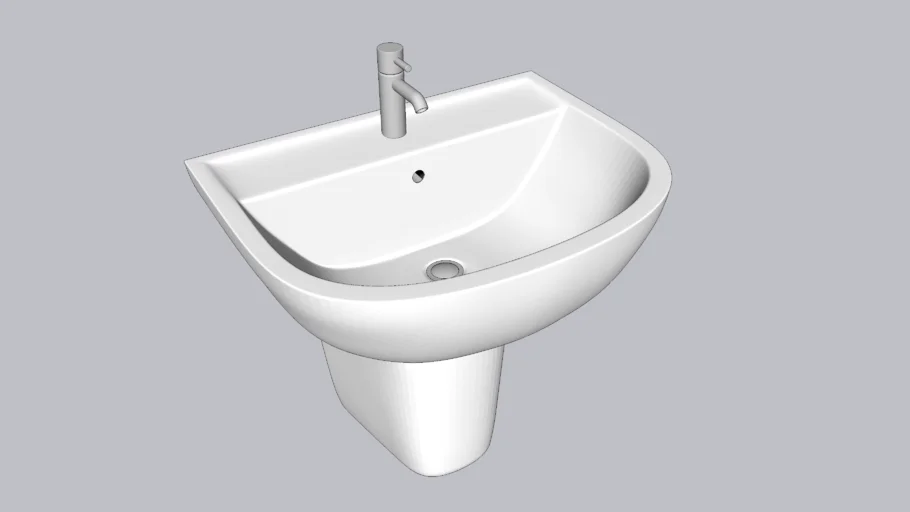 RAK-COMPACT Wash basin | Half Pedestal