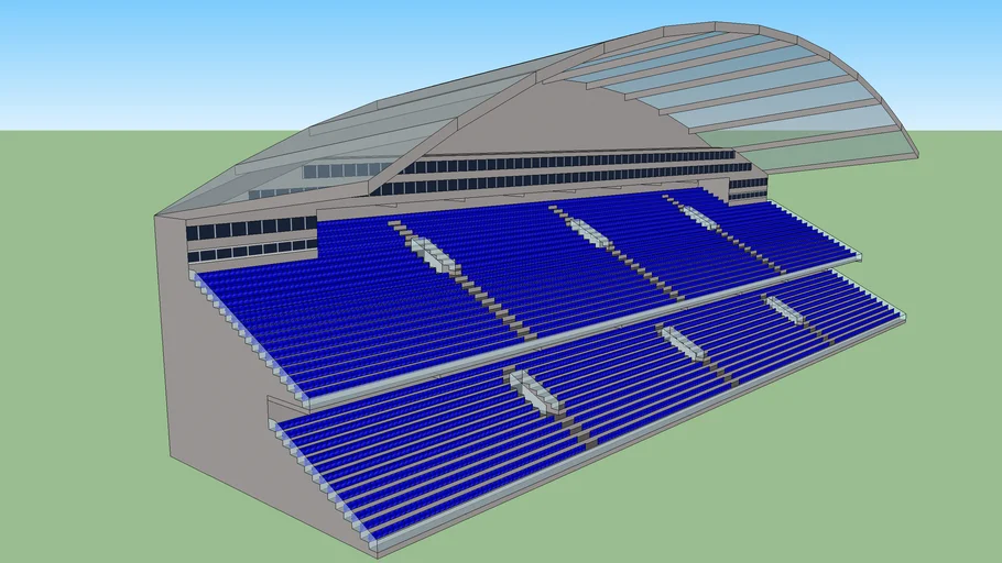 TimTV Stadion 1 eckig mit abstehendem Dach - - 3D Warehouse