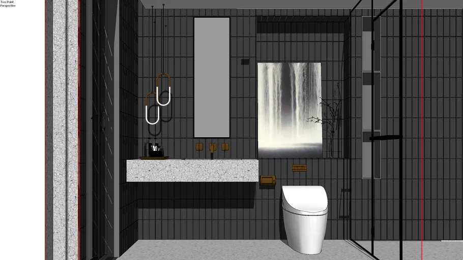 3d scene bathroom