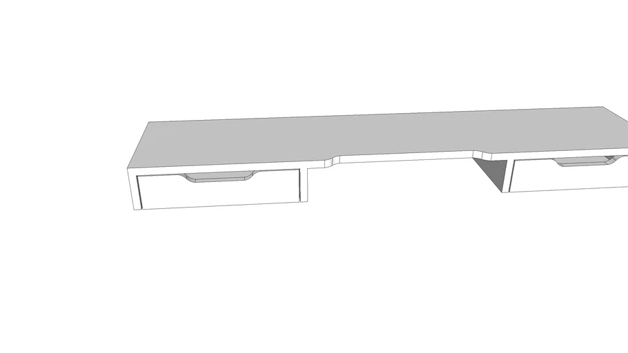 IKEA Alex monitor desk riser 3D Warehouse