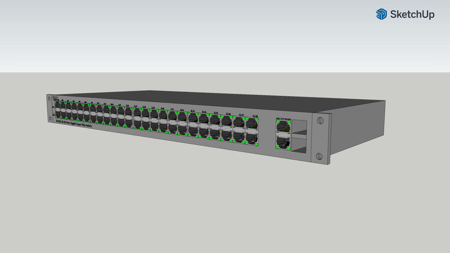 Rack mounted switch (Cisco Small Business SG22050) 3D Warehouse