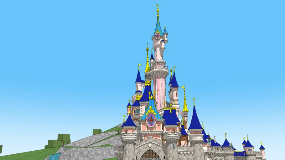 Disneyland Paris Sleeping Beauty Castle 3D model (used by DLP itself)