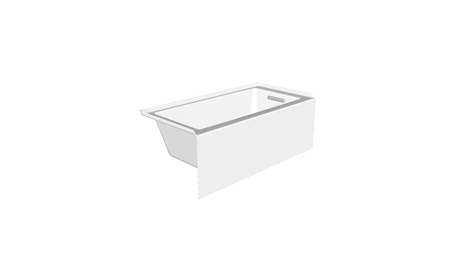 KOHLER K 1946 L 58 Alcove Bath With Tile Flange And Left Hand Drain, 60" X 30", Thunder Grey   Drop In Bathtubs - View #12