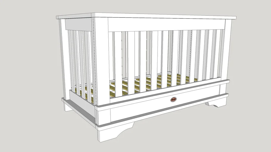 Boori Convertible Plus Baby Crib/Cot 3D Warehouse