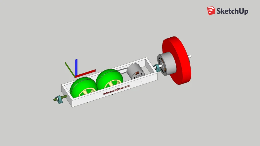 Twin rotors with reaction flywheel | 3D Warehouse