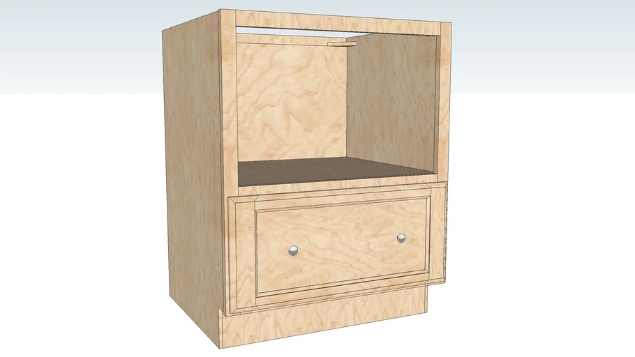 Microwave Base - Deep Bottom Drawer 