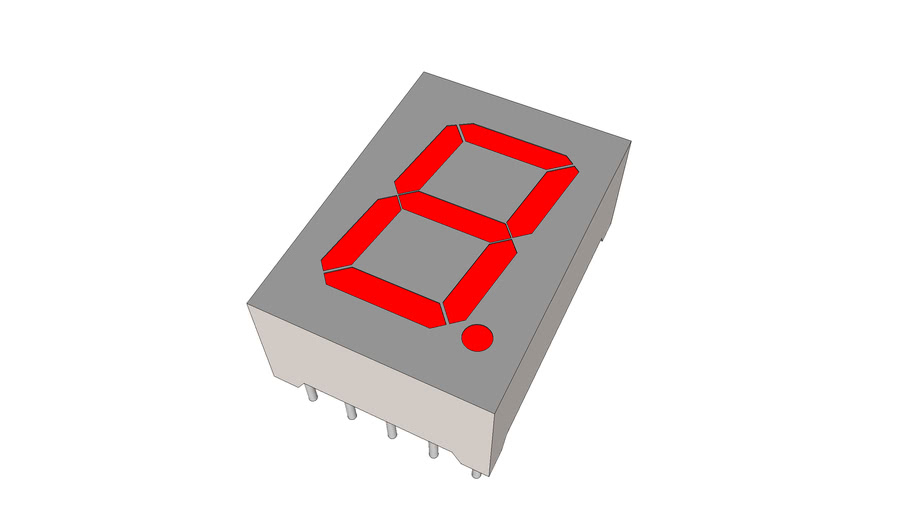 Kingbright SA52-11 / SC52-11 / single 7 digit numeric display | 3D ...