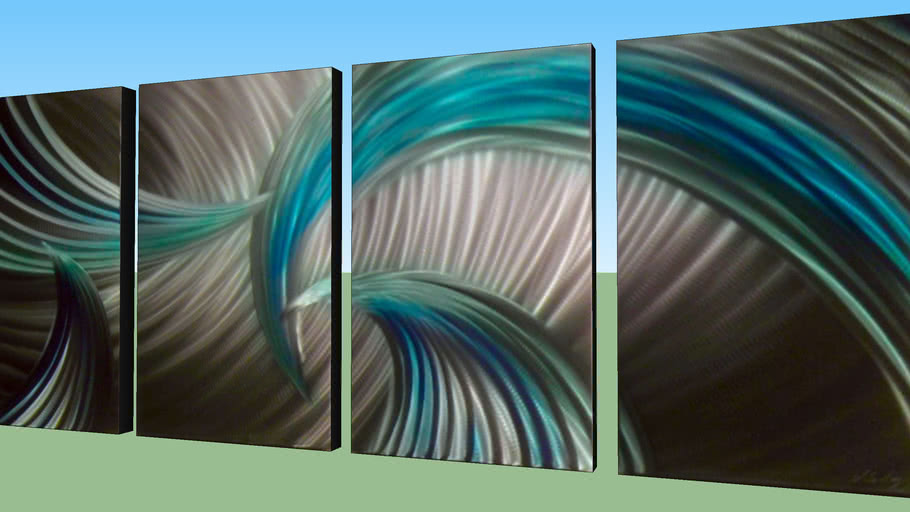 LARGE METALIC WALL ART 3D Warehouse