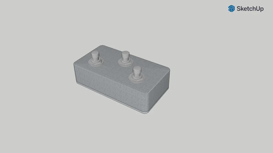 Custom 3 button footswitch | 3D Warehouse