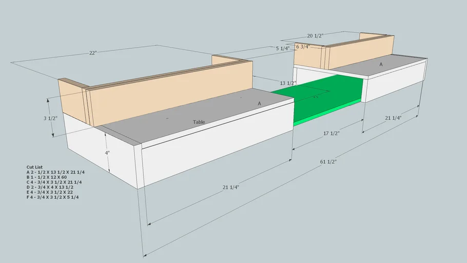 Miter Saw Table | 3D Warehouse