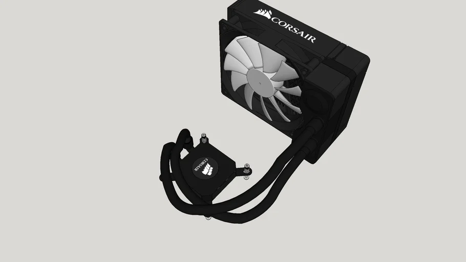 Water Cooler Corsair Hydro Series H45 CW9060028WW 3D Warehouse