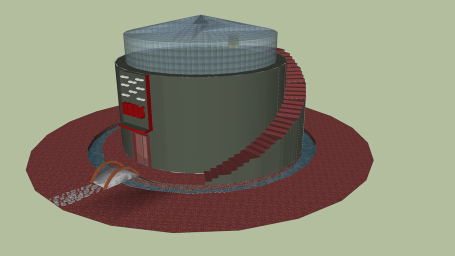 cylindrical building 3D Warehouse