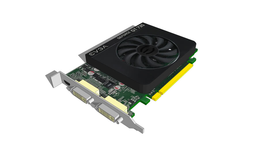Placa De Video EVGA Geforce GT 730 4GB GDDR3, 128Bit, 04G-P3-2739-KR