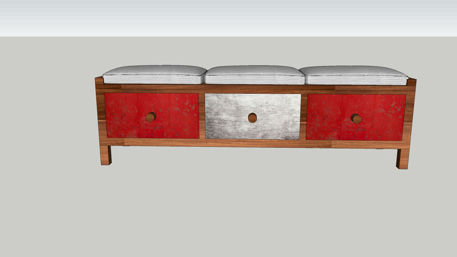 Three seater with drawer