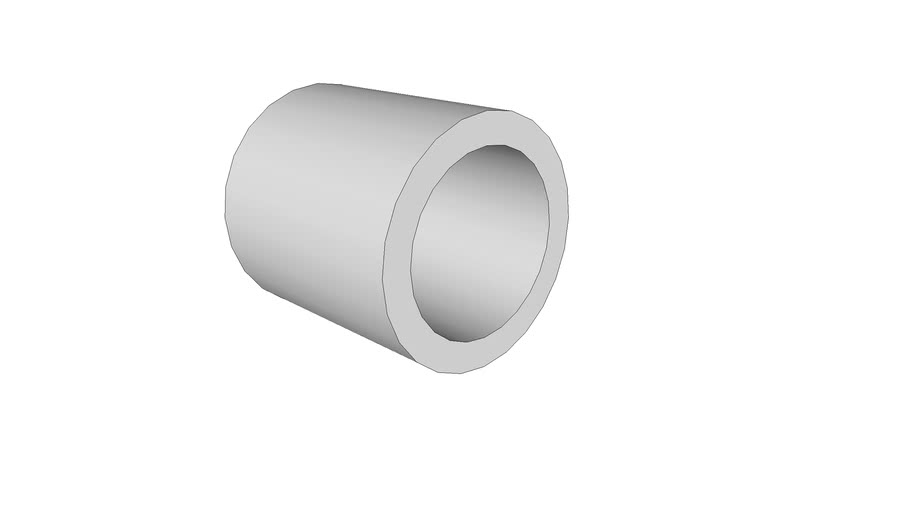 tube, aluminum, 1 in. OD x 0.75 in. ID, McMasterCarr 89965K31.skp 3D