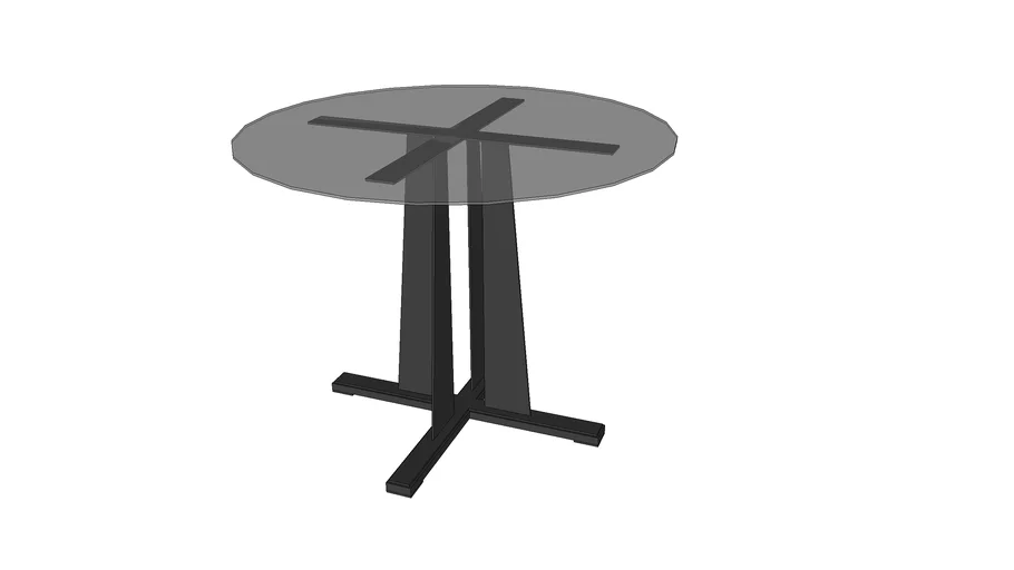 3' Mission-Style Pedestal Table Base