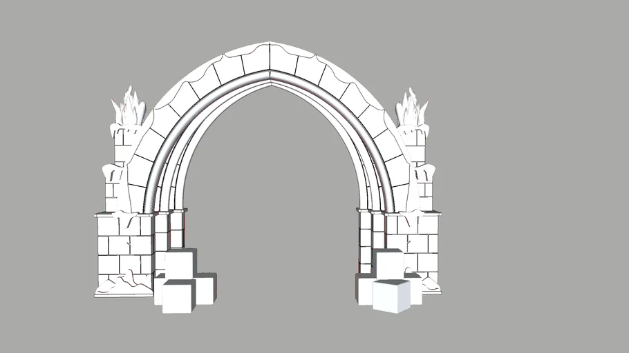 Entrance Arch Winter concept 3D Warehouse