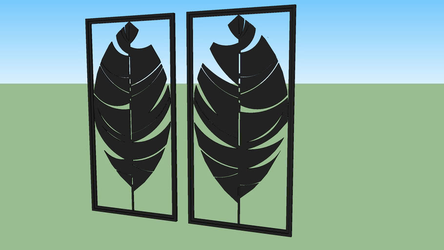 Wall+Metal+Frame+With+Leaf 3D Warehouse