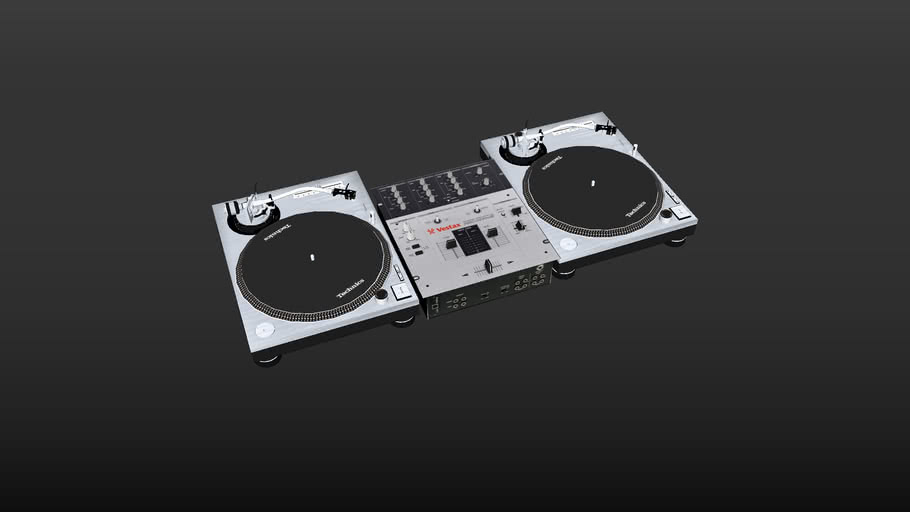Vinyl DJ setup Régie vinyle DJ 3D Warehouse