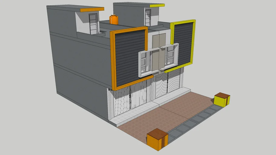 Rumah Toko (Ruko) Modern Minimalis 3 (tiga) Lantai