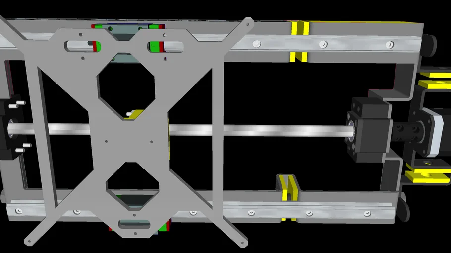 Completely re-designed y-axis of Priusa Hephestos [ballscrew, rail guildes]