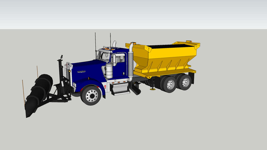 Kenworth W900 snow plow 3D Warehouse