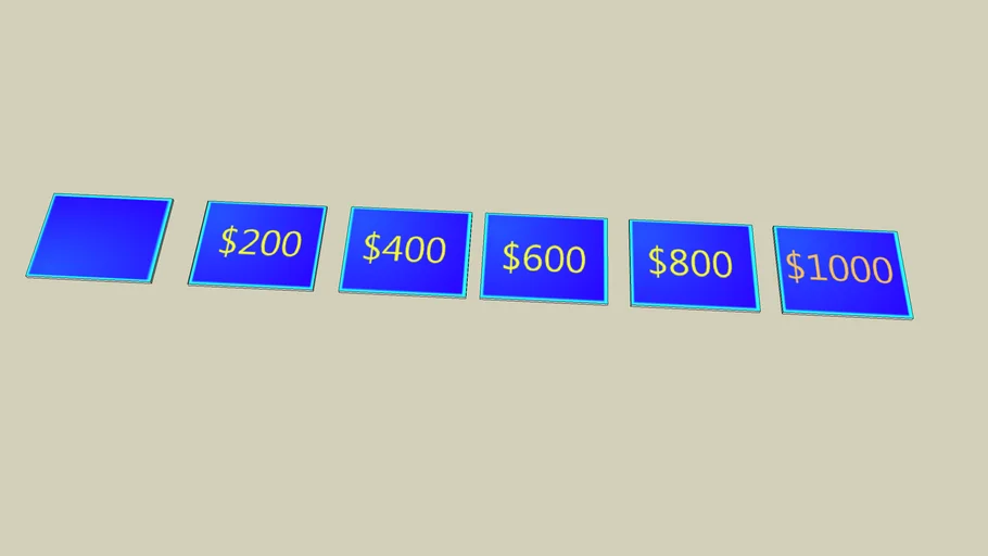 Jeopardy! Squares | 3D Warehouse