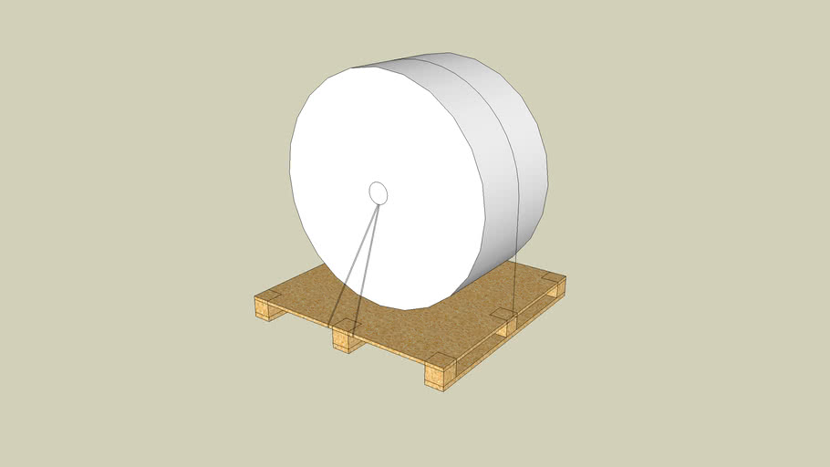 Pallet paper roll 3D Warehouse