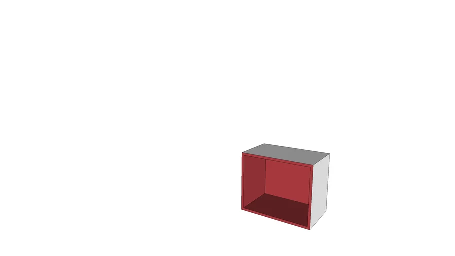 Cube étagère Rouge 60x50cm | 3D Warehouse