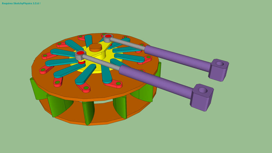 Guide Vane Wicket Gate Mechanism Francis Kaplan Turbines 3D 