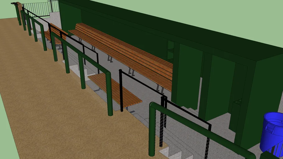 Professional Baseball Dugout | 3D Warehouse