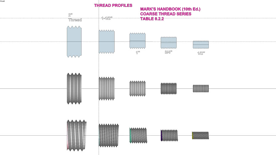 Standard thread profiles 3D Warehouse