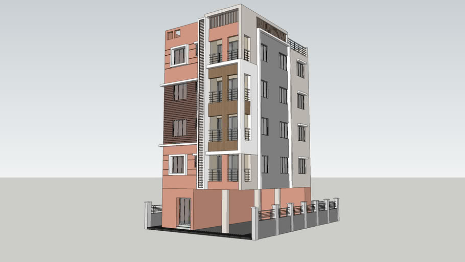 g+4 apartment | 3D Warehouse