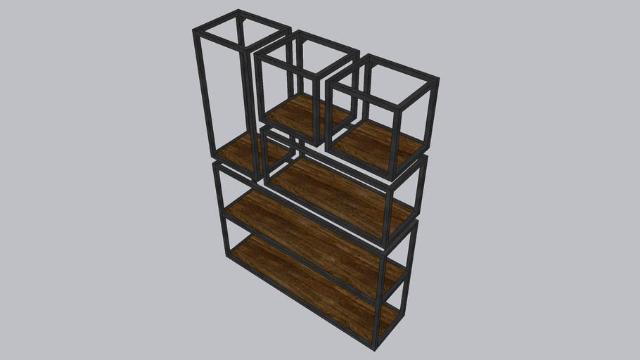 Crate and Barrel Booker Wall shelves 3D Warehouse