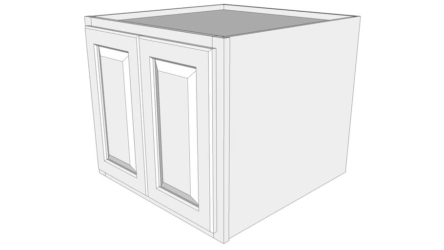 Briarwood Wall 24W2421B 24' Deep, Butt Doors 3D Warehouse