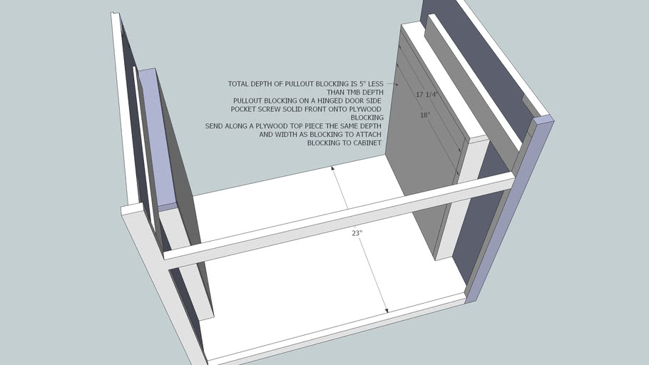 std. base with pull out blocking 3D Warehouse