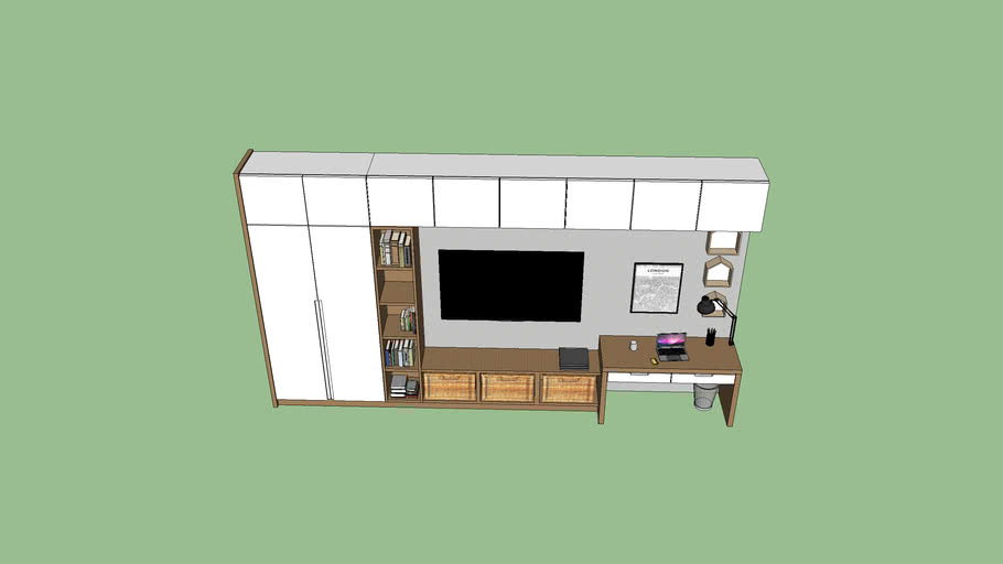 TV wall 3D Warehouse