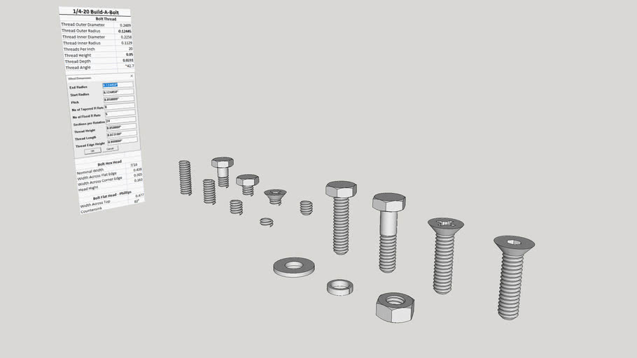 1/420 Bolt, BuildABolt 3D Warehouse