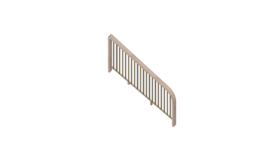 Railing wood+plat metal