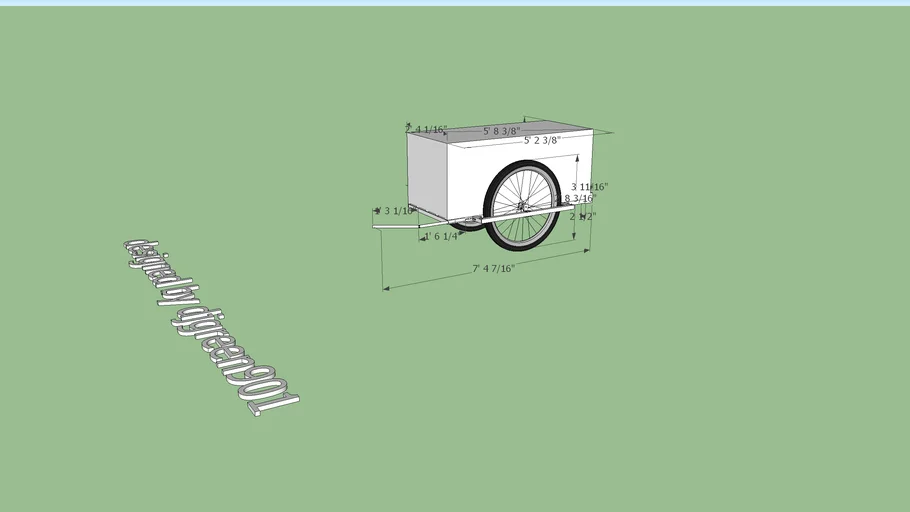 real bike trailer design measurement inclueded 3D Warehouse